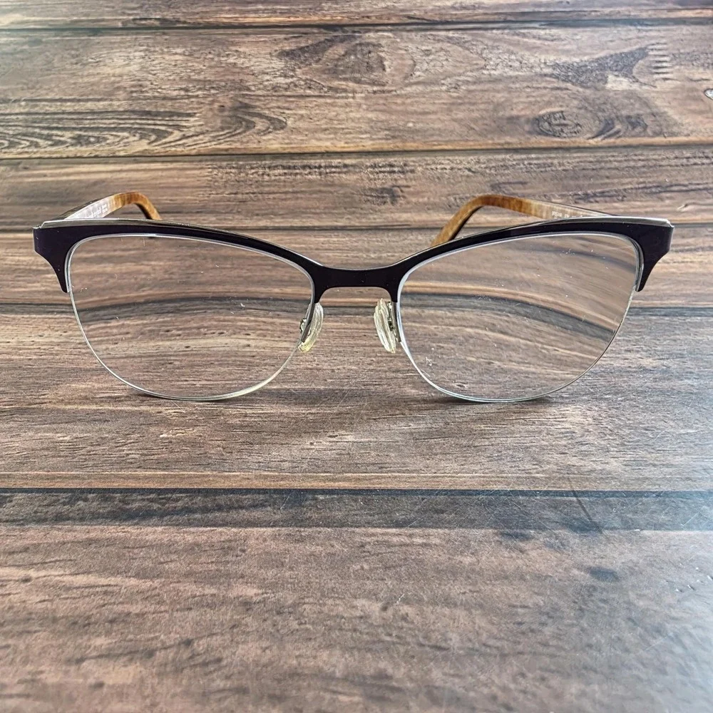 Kate Spade Brieana B3V Purple Tortoise Cat Eye‎ Semi Rimless Eyeglass 52-17-140